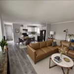 neighborhood, suburban, housing, mature trees and landscaping, manufactured home community